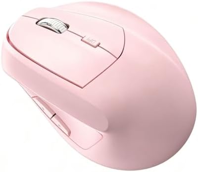 Ergonomic Vertical Mouse Wireless, Rechargeable Ergo Mouse for Carpal Tunnel Relief, 3200DPI Adjustable, 6 Buttons for PC/Laptop/Mac/Windows (Soft Pink)