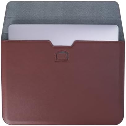 PU Leather Laptop Sleeve Case with Stand for 2026 MacBook Neo 13 A3404, 2026-2022 Air13.6'' M5 A3449 M4 A3240 M3 A3113 M2 A2681, 2018-2021 Air 13'', Laptop Bag for 2016-2022 Mac Pro13, Brown