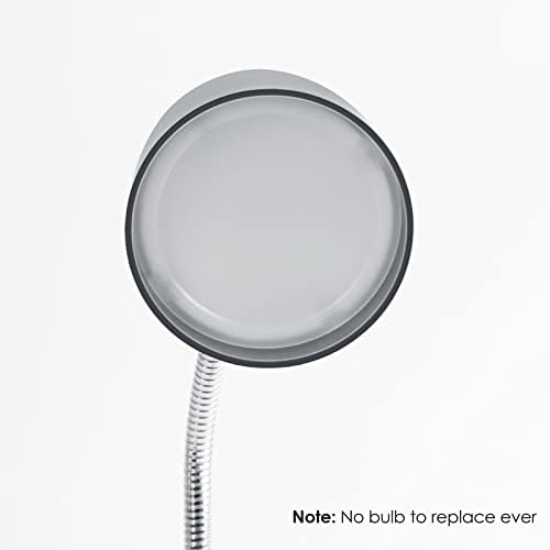 E ENERGETIC LIGHTING LED Desk Lamp, 3.5W 240LM 4000K Cool White Study Lamps for Bedroom and Office, Eye Protection, ETL Listed Silver Table lamp