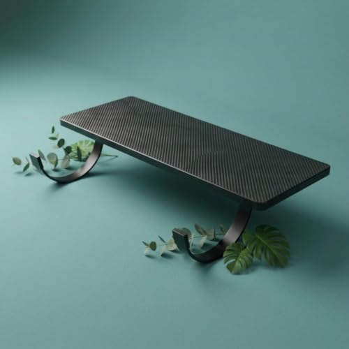 Desk Extension Board Armrest Shelf Keyboard Tray Wrist Rest with Clamp Hook Space Saving Add On with Carbon Fiber Suitable for Compact desks Dorm, 55x24cm
