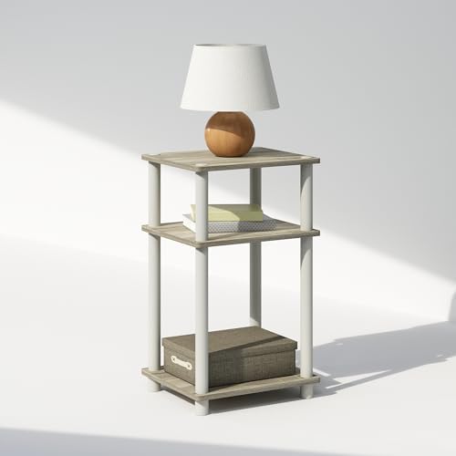 Furinno JUST Toolless 3-Tier Night Stand, Open Storage, Sonoma Oak