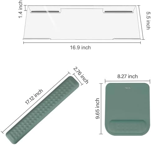 MOSISO Keyboard Stand&Wrist Rest Support for Keyboard &Mouse Pad Set