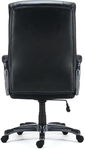 Staples Lockland Ergonomic Leather Managers Big & Tall Chair, 400 lb. Capacity, Black, 2/Pack
