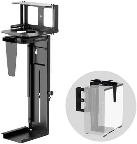 Pholiten Under Desk CPU Mount, 3.94" to 11.61" Wide