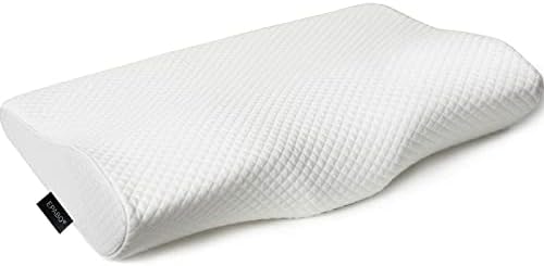 EPABO Contour Memory Foam Pillow Orthopedic Sleeping Pillows, Ergonomic Cervical Pillow for Neck Pain - for Side Sleepers, Back and Stomach Sleepers, Free Pillowcase Included ( Soft & Queen Size)