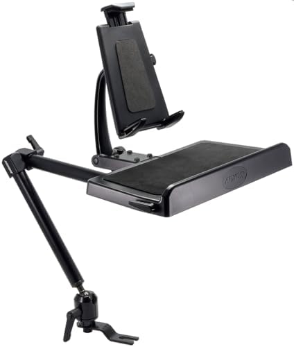 ARKON Mounts -Tablet And Keyboard Tray Combo Car Mount | Tablet Holder For Car | Professional-Grade Durability | Easy Installation | Keyboard Tray | Fits iPad and Samsung Tablets