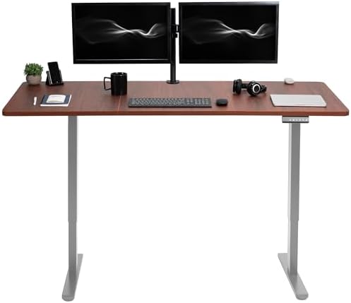 VIVO Dark Walnut 71 x 30 in Standing Desk, DESK-KIT-E2G7D