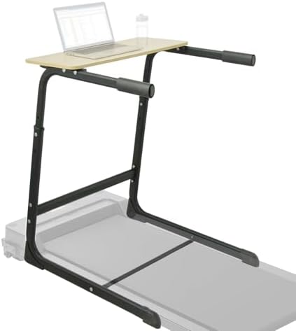 Walking Pad Desk Adjustable Height with Handlebar, 2-in-1 Desk Attachment, Stable Laptop Workstation for Home Office