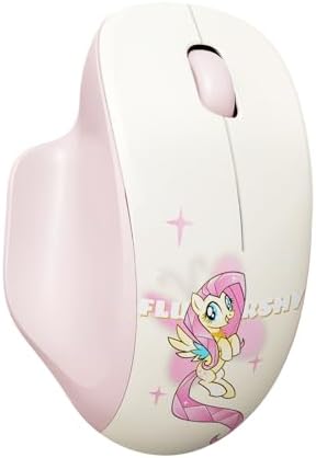 My Little Pony Silent Wireless Mouse -M06 Fluttershy Bluetooth & 2.4G Silent Mouse, 1600 DPI Cute Computer Mouse for Laptop, Mac, PC, Aesthetic Desk Accessories Gift for Fans, Women (Cream)