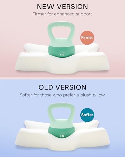 Elviros Cervical Memory Foam Pillows for Neck Pain Relief,Medium Firm