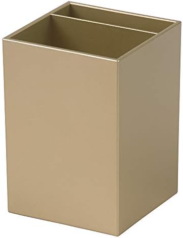 JAM PAPER Plastic Pen Holder - Gold - Desktop Pencil Cup Sold Individually