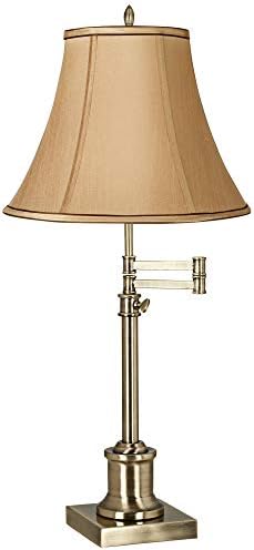 Westbury 36" Gold Large Table Lamp Adjustable Swing Arm Brass Antique