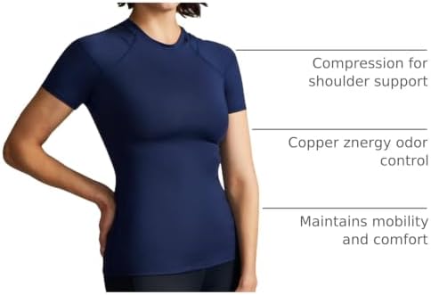 Tommie Copper Shoulder Support Shirt for Women, Posture Corrector Compression Shirt with UPF 50 Sun Protection