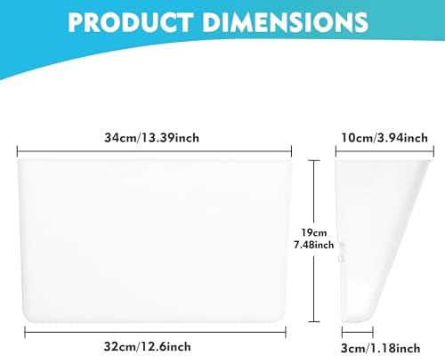 EASEPRES 6 Pack White Plastic Single Pocket Hanging File Organizer, Wall Mount Paper Mails Magazines Holder, Mounted Folder Bins for Office School and Home, 12.99x4.13x7.48 inches