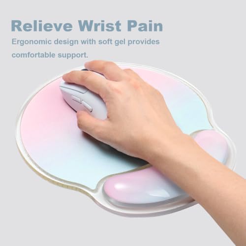Gel Wrist Rest and Mouse Pad for Keyboard and Mouse, Ergonomic Mousepad Set