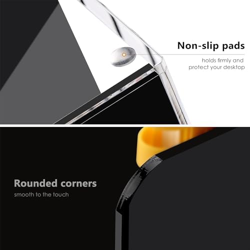 SANRUI Black Acrylic Magazine File Holder Desktap Organizer Folder Sorters
