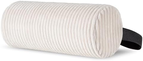 HIGOGOGO Lumbar Roll Lumbar Support Pillow for Office Chairs, Cars, and Gaming Chairs, Back Cushion with Washable Cover & Adjustable Strap to Relieve Back Pain and Improve Posture, 15"x6"x5", Beige