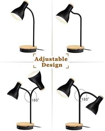 LALISU Metal Desk Lamp Wireless Charging Table Lamp Touch Reading Lights