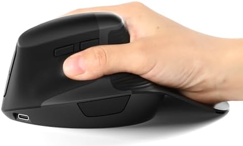 seenda MOE302 Wireless Vertical Ergonomic Mouse for Wrist Comfort,Black