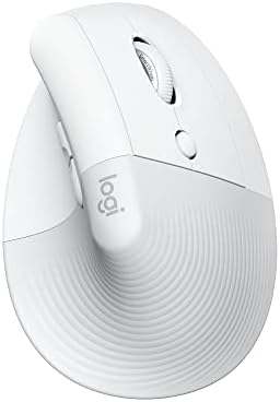 Logitech Lift for Mac Wireless Vertical Ergonomic Mouse, Bluetooth, Quiet Clicks, Silent Smartwheel, 4 Customizable Buttons, for macOS/iPadOS/MacBook Pro/Macbook Air/iMac/iPad - Off White (Renewed)
