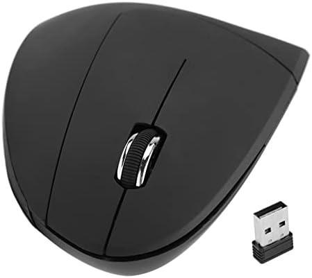 Jectse Vertical Mouse, 2.4G Wireless, Adjustable DPI, Battery Powered, Lighted, Quiet, Ideal for Gaming and Working