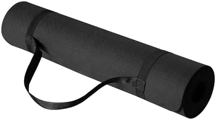 Amazon Basics 1/4 Inch Thick TPE Exercise Yoga Mat with Carrying Strap