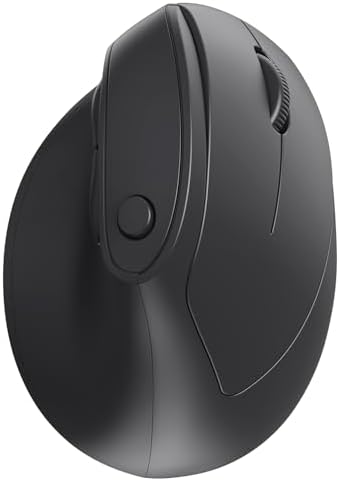 Ergonomic Mouse, USB+Bluetooth Dual Connection, Wireless Vertical Mouse for Reducing Wrist Pain, 1000/1600/2400 DPI, Ergo Mouse with Quiet Click for Windows Mac OS PC Computer Laptop, Black
