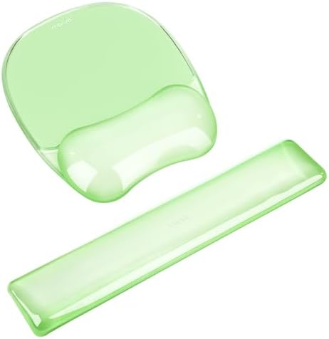 MOSISO Cooling Gel Wrist Rest Support for Mouse Pad&Keyboard Set, Green