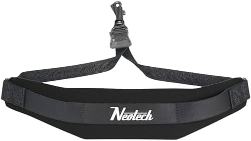 Neotech Saxophone Swivel Hook Neck Strap Soft Sax Padded for Alto Tenor Baritone Soprano – (XL, Black) - Made in USA