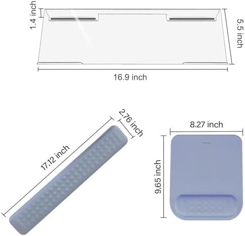 MOSISO Keyboard Stand&Wrist Rest Support for Keyboard &Mouse Pad Set