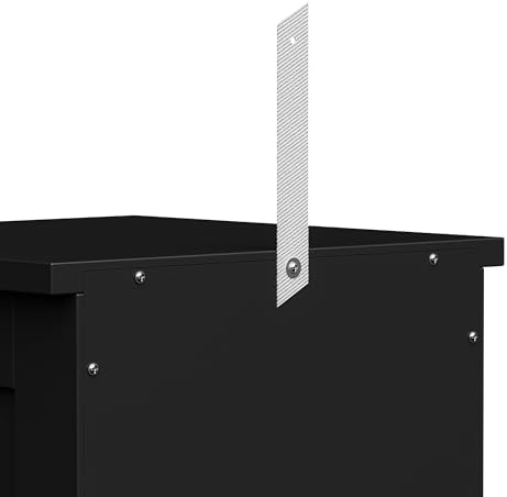 Bathroom Floor Storage Cabinet, Freestanding Wooden Side Organizer w/4 Drawers & Anti-Tip Kit for Bathroom Living Room Hallway Office Study, Black