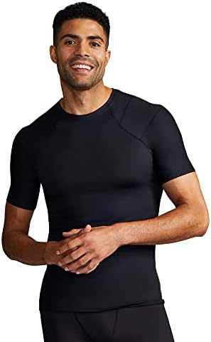 Tommie Copper Shoulder Support Shirt for Men, Posture Corrector Compression Shirt with UPF 50 Sun Protection