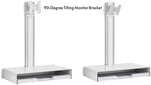 Displays2go Wall Workstation, White