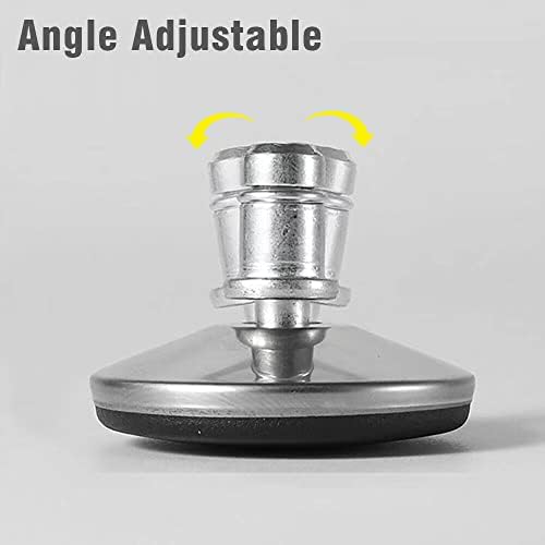 Office Chair Bell Glides Replacement, Replace Swivel Caster Wheels to Fixed Stationary Foot, Dia 7/16"(11mm) stem fit Most Office Chairs, Low Profile Bell Glides Feet Set of 5 (Silver Large)