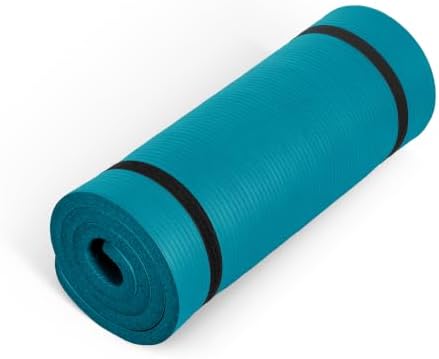 CAP 1" Extra Thick Yoga Mat, Exercise Mat with Strap, Multiple Colors