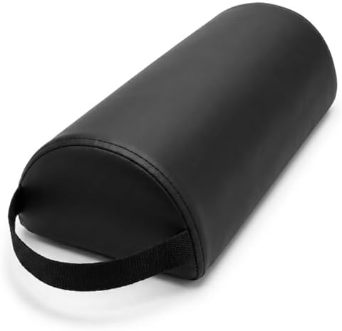 ForPro Half Round Neck Bolster Pillow, 26"L x 6"W x 3"H, Black