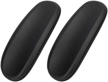 ALUCSET 10" Long x 4" Wide Office Chair Replacement Armrest Arm Pads Caps Univeral 4" 5.5" Mounting Hole Office Chair Parts 1 Pair (Black, Set of 2)