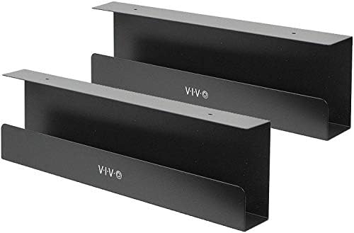 VIVO 2 Pack Black 17 in Under Desk Cable Management Tray, DESK-AC06-2C