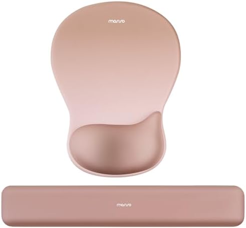 MOSISO Wrist Rest Support for Mouse Pad & Keyboard Set, Brown