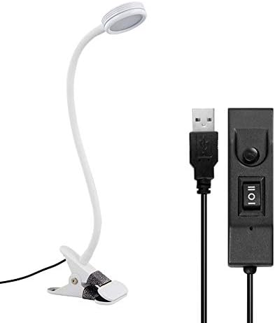 Office Table Lamp Adjustable Eye Protection Reading Table Light, Led Clip Desk Light, USB Connection, Reading Light and Eye Protection Table Lamp for Bedside, Office, Bedroom (White)