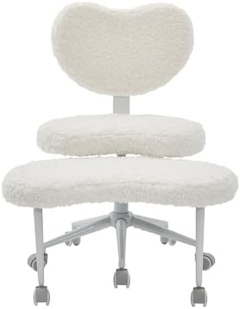 Criss Cross Office Desk Chair with Swivel Footstool, 300lb Capacity