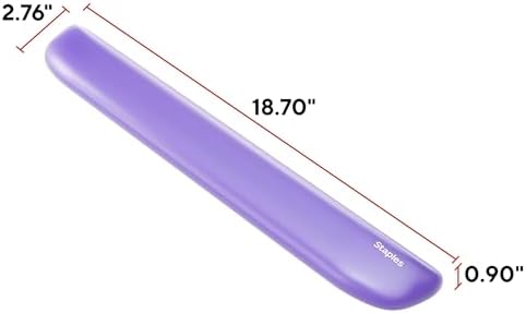Staples TECH Gel Keyboard Wrist Rest, Non-Slip, Purple Crystal