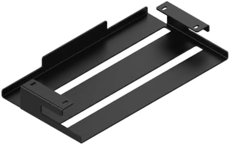 Multi-Purpose Steel Desk Tray - Under Desk Organizer & Monitor Stand Add-on Shelf, Includes Mounting Hardware, Black