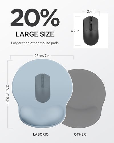 Mouse Pad with Wrist Rest for Desktop Large Ergonomic Mouse Mat(Light Blue)