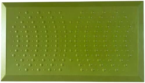 1" Extra Thick Anti Fatigue Kitchen Floor Mat Comfort Standing Mat 17'' x 30'', Office Standing Desk Mat, Kitchen Rug, Massage Points Comfort Mat, 140D PU Foam (Green, 30" L x 17" W x 1" Th)