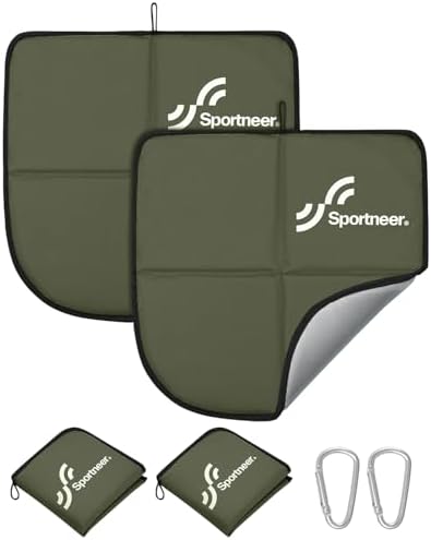 Sportneer Sitting Pad, Lightweight Waterproof Folding Seat Pad for Backpacking, 15.75'' x 15.75'' Portable Camping Seat Mat for Hiking, Picnics & Outdoor Use