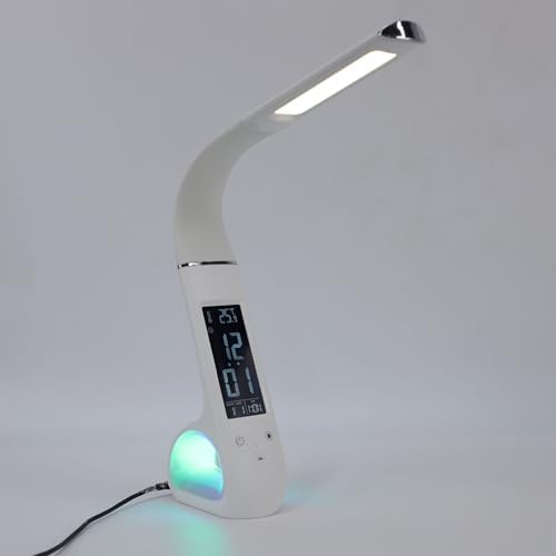 Hidyliu Adjustable LED Desk Lamp with Eye Protection for Office Work, Reading, and Studying (White)