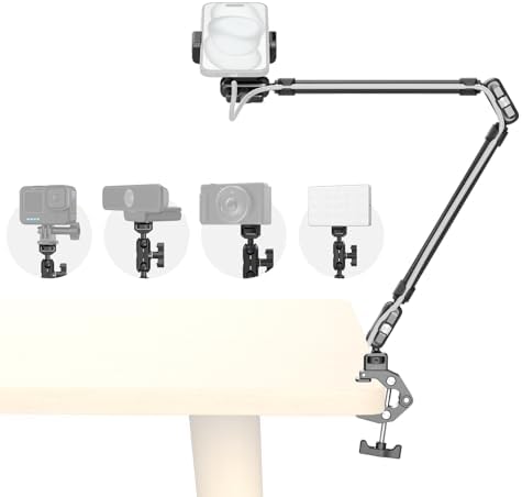 SMALLRIG 26" Magic Arm with Super Clamp, Overhead Phone Mount w/Cable Clip