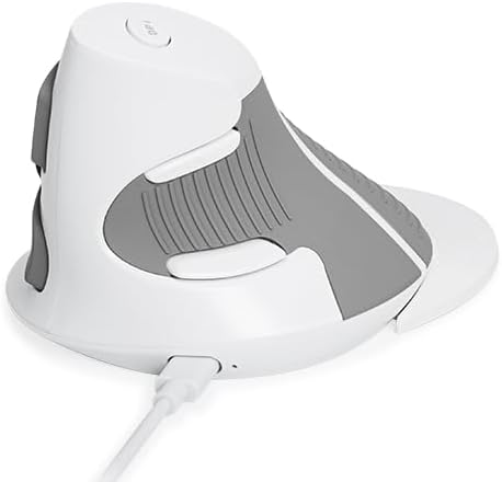 DELUX Ergonomic Vertical Mouse, Rechargeable Vertical Mouse (M618G DB)