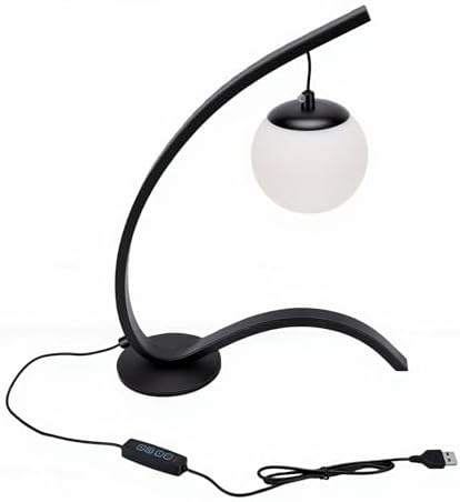 SUNGOOYUE LED Bedside Lamp Antiglare (Black)